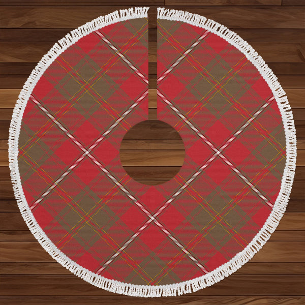 Hay Weathered Clan Badge Tartan Christmas Tree Skirt