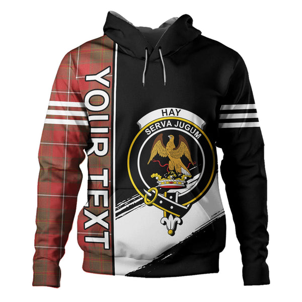 Hay Weathered Clan Badge Tartan Hoodie Quarter Style Personalized