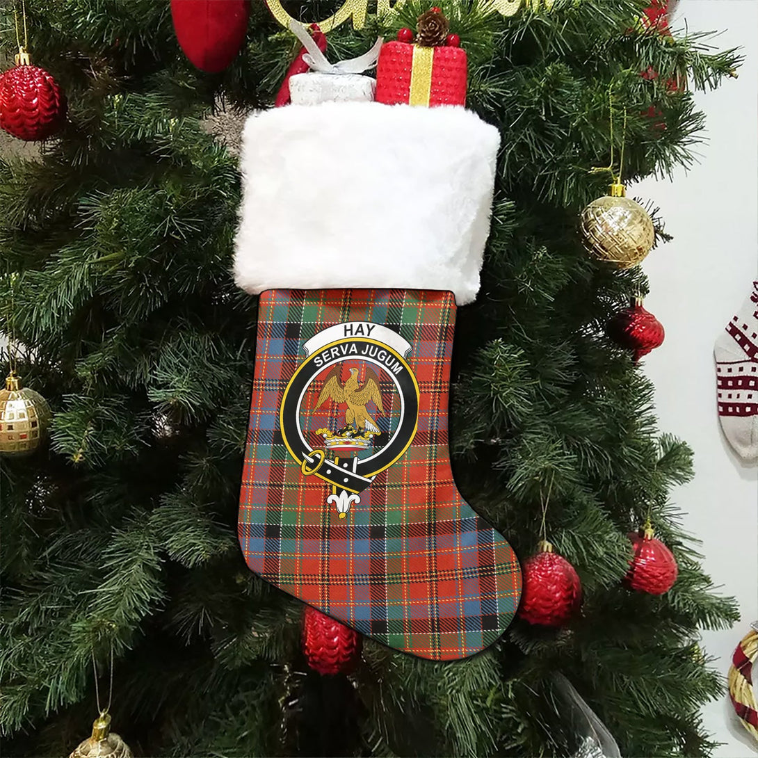 Hay and Leith Ancient Clan Badge Tartan Christmas Stocking