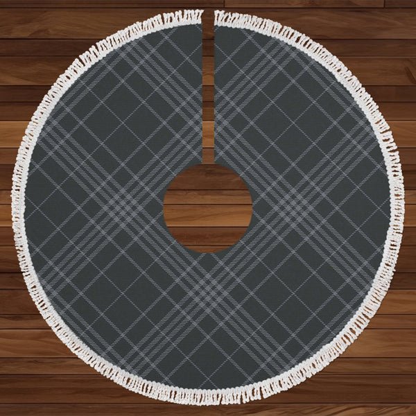 Hebridean Cairn Modern Tartan Christmas Tree Skirt