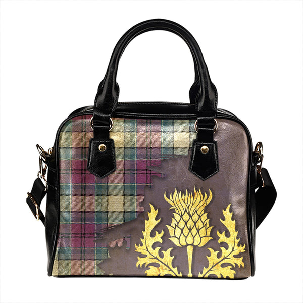 Hebridean Dress Arisaid Blue Ancient Tartan Shoulder Handbag Thistle Oldest Style