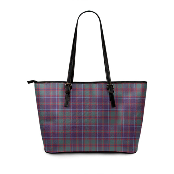 Hebrides 07 Weathered Tartan Leather Tote Bag