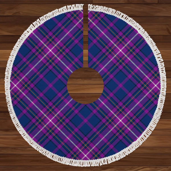 Heddle Modern Tartan Christmas Tree Skirt