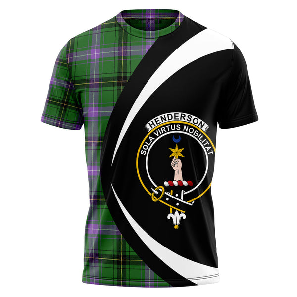 Henderson Ancient Clan Badge Tartan T-Shirt Circle Style Personalized