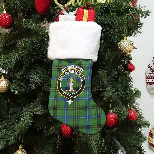 Henderson Modern Clan Badge Tartan Christmas Stocking