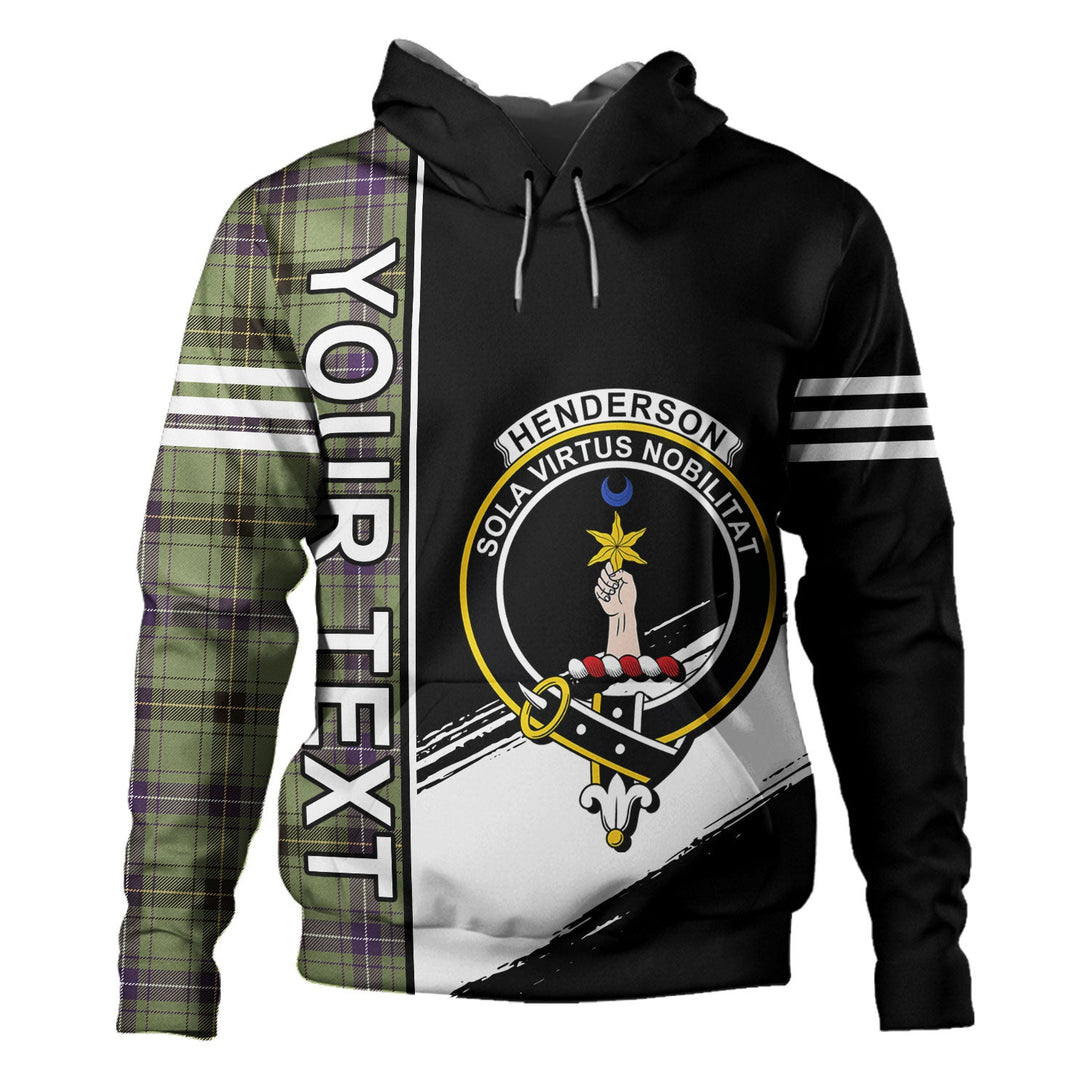 Henderson (MacKendrick) Weathered Clan Badge Tartan Hoodie Quarter Style Personalized