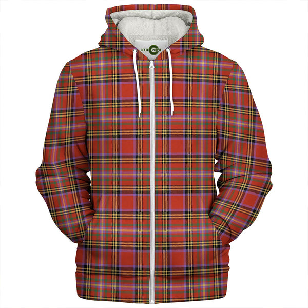 Hepburn Ancient Clan Badge Tartan Sherpa Hoodie