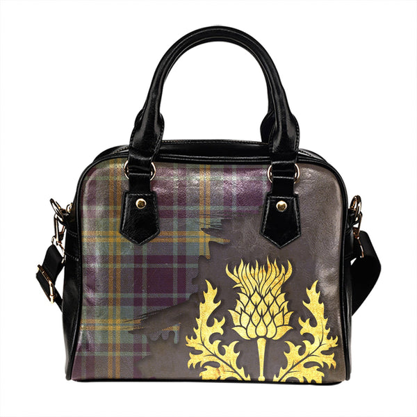 Hepburn 2 Weathered Tartan Shoulder Handbag Thistle Oldest Style