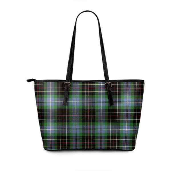 Hislop 3 Ancient Tartan Leather Tote Bag