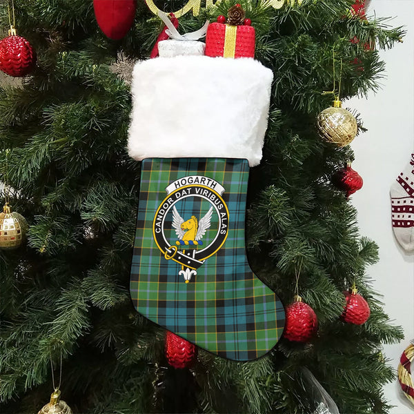 Hogarth Ancient Clan Badge Tartan Christmas Stocking