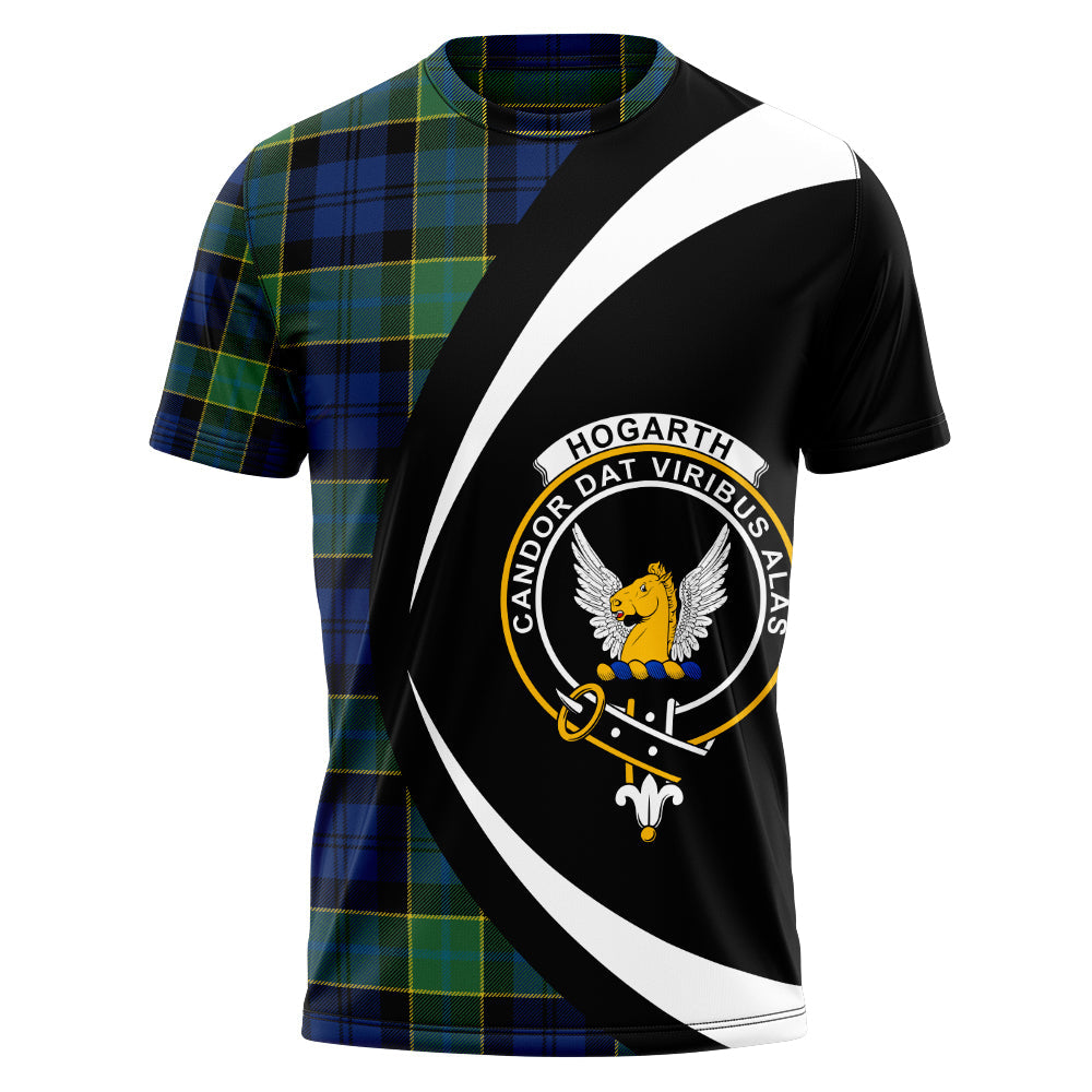 Hogarth Modern Clan Badge Tartan T-Shirt Circle Style Personalized