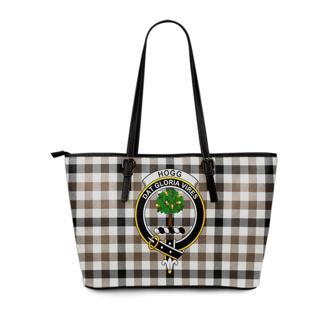 Hogg Ancient Clan Badge Tartan Leather Tote Bag