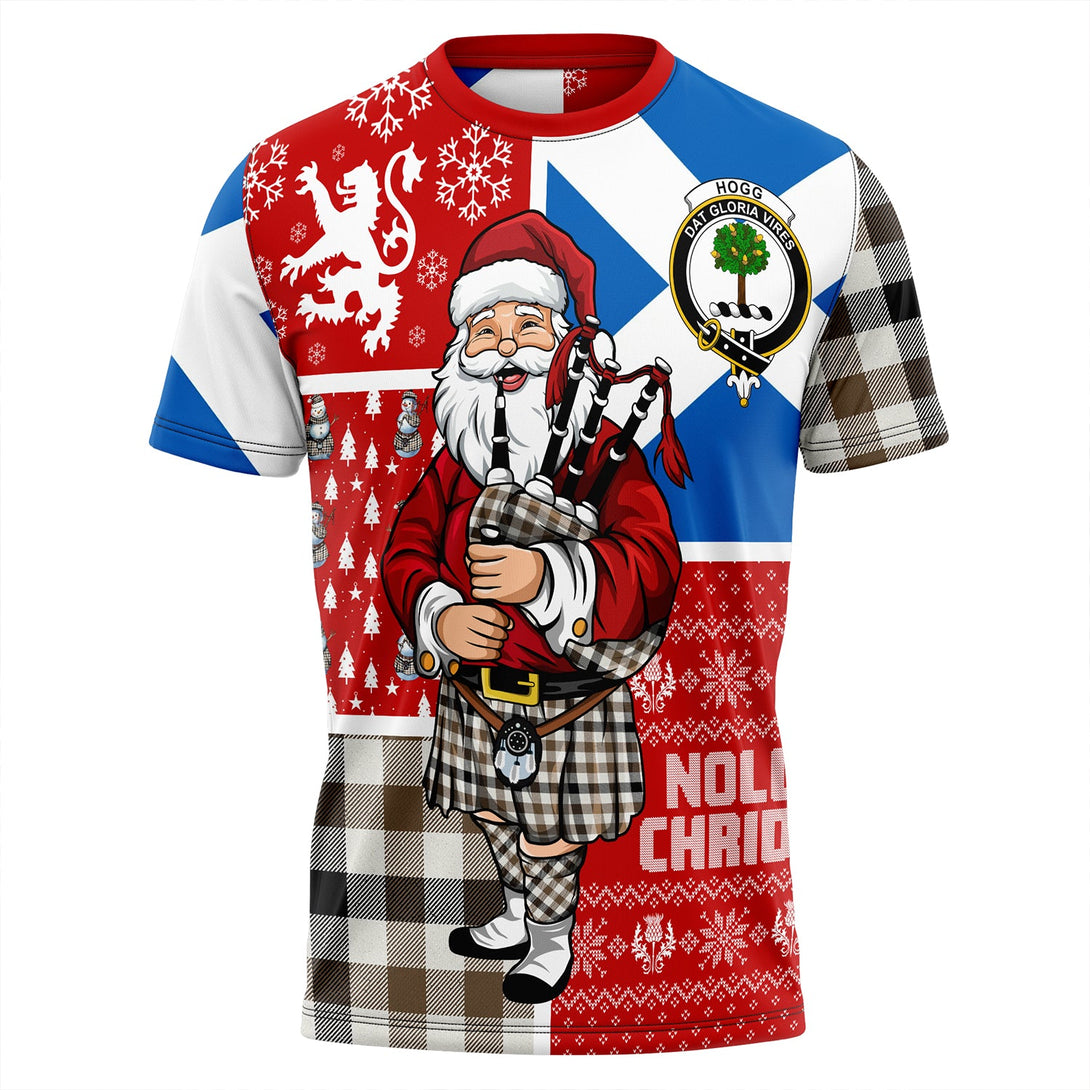 Hogg Ancient Clan Badge Tartan T-Shirt Scotland Christmas Santa