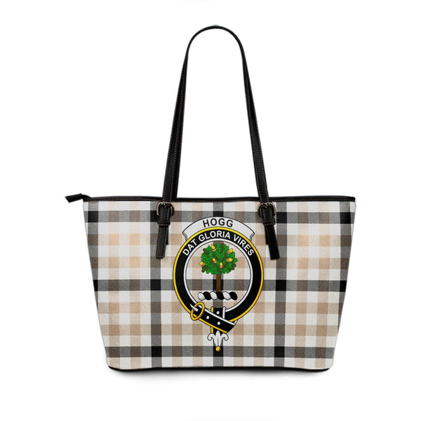 Hogg Weathered Clan Badge Tartan Leather Tote Bag