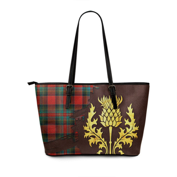 Holyrood Chair Modern Tartan Leather Tote Bag Thistle Oldest Style