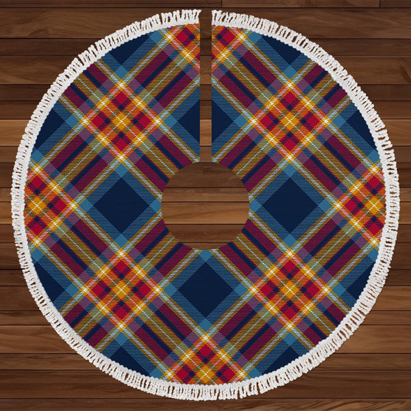 Holyrood Jubilee (Holyrood Heirloom Holyrood Gold) Modern Tartan Christmas Tree Skirt