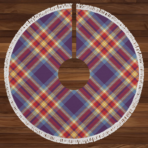 Holyrood Jubilee (Holyrood Heirloom Holyrood Gold) Weathered Tartan Christmas Tree Skirt