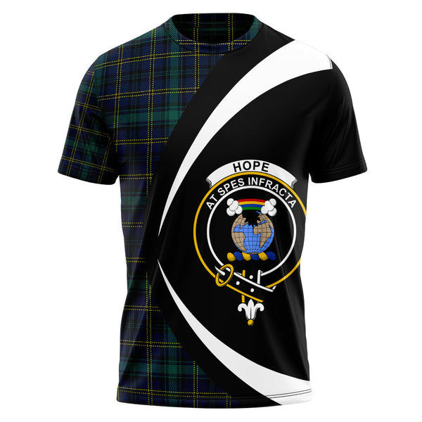 Hope Vere Modern Clan Badge Tartan T-Shirt Circle Style Personalized