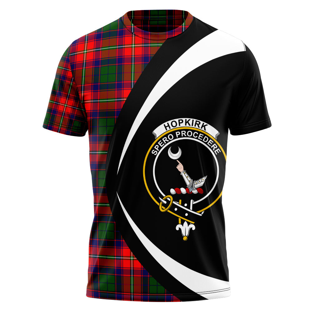 Hopkirk Clan Badge Tartan T-Shirt Circle Style Personalized