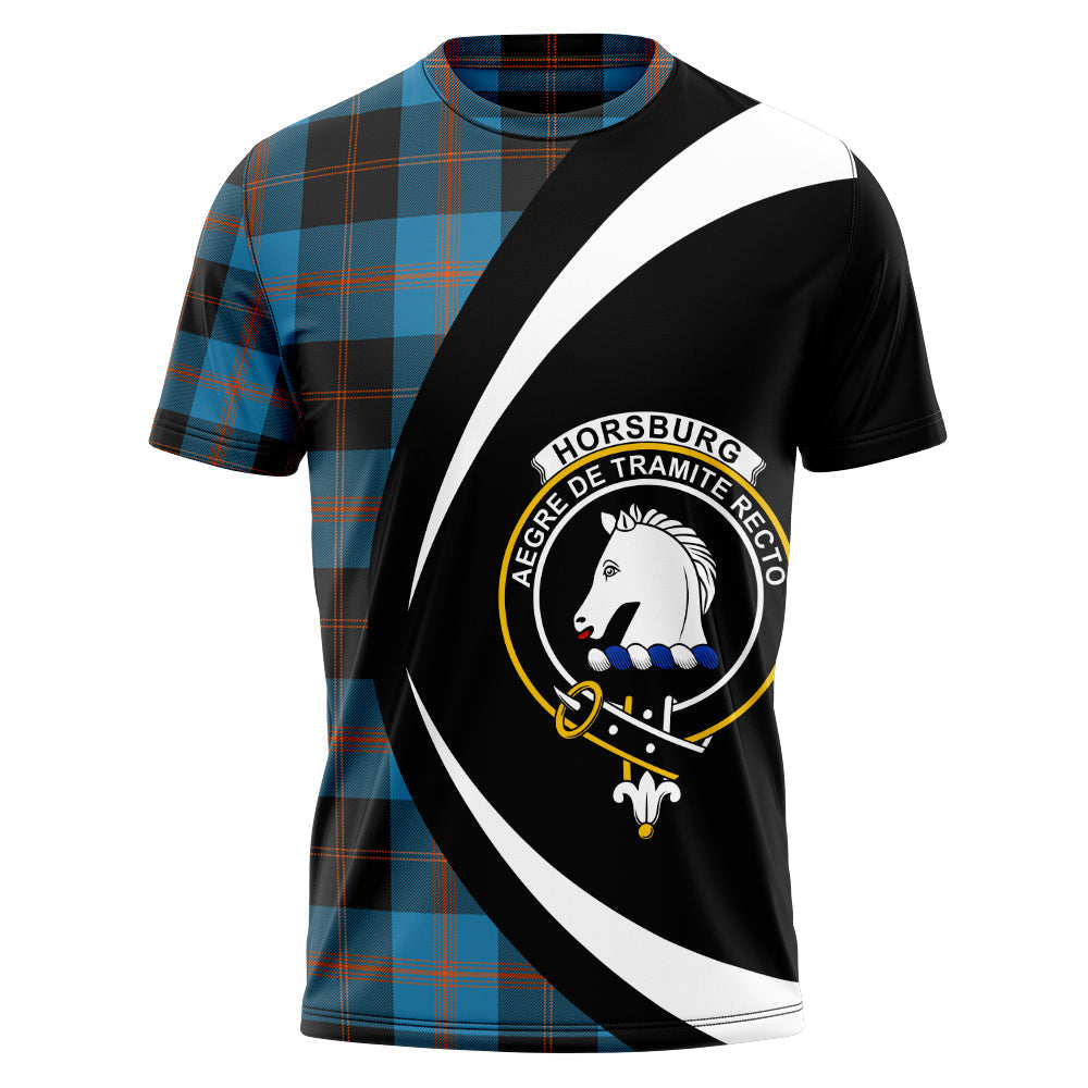 Horsburgh Clan Badge Tartan T-Shirt Circle Style Personalized