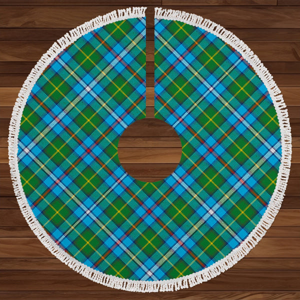 Hosey Modern Tartan Christmas Tree Skirt