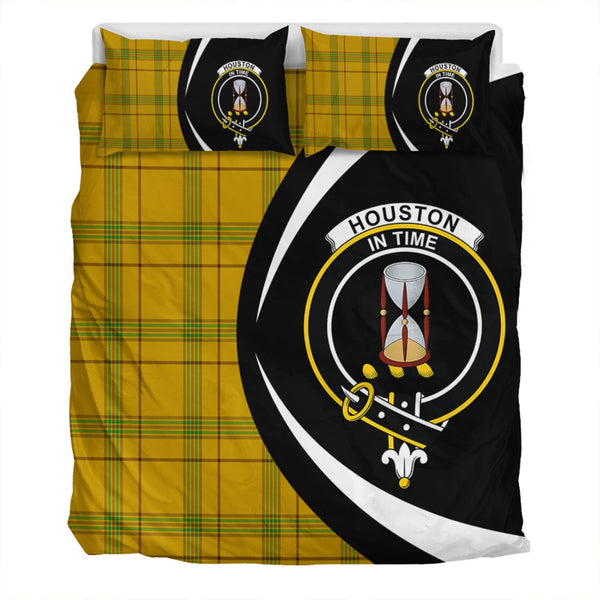 Houston Clan Badge Tartan Bedding Set Circle Style