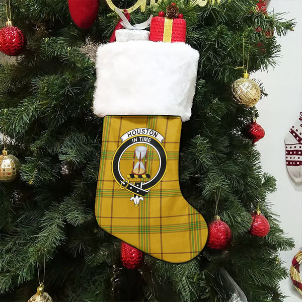 Houston Clan Badge Tartan Christmas Stocking