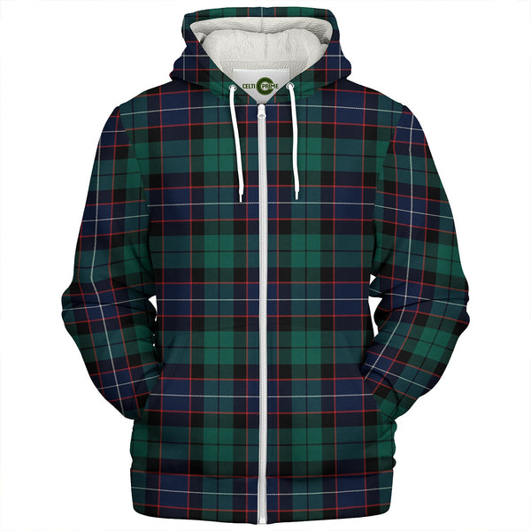 Hunter Modern Clan Badge Tartan Sherpa Hoodie