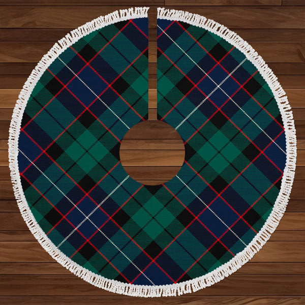 Hunter Modern Clan Badge Tartan Christmas Tree Skirt