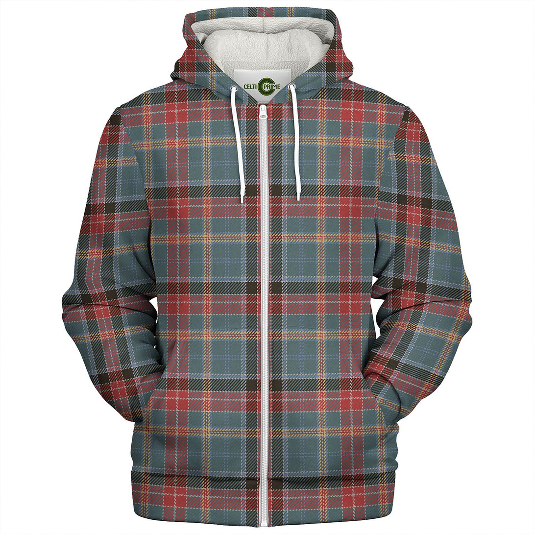 Hunter Old Weathered Tartan Sherpa Hoodie