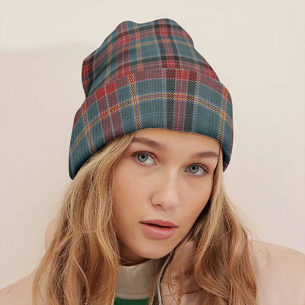 Hunter Old Weathered Tartan Knitted Beanie