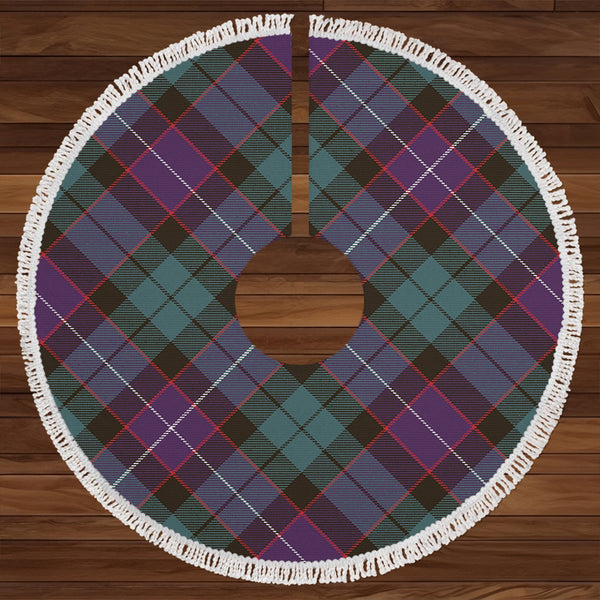 Hunter Weathered Clan Badge Tartan Christmas Tree Skirt