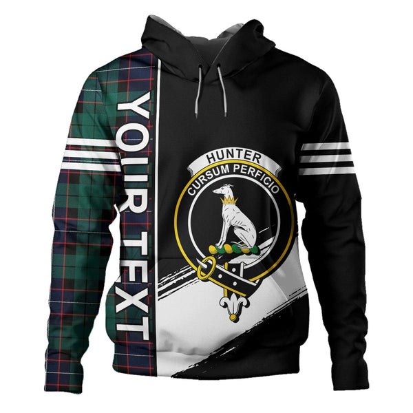 Hunter (Michael) Modern Clan Badge Tartan Hoodie Quarter Style Personalized