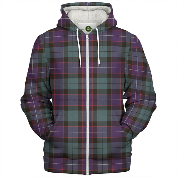 Hunter (Michael) Weathered Clan Badge Tartan Sherpa Hoodie