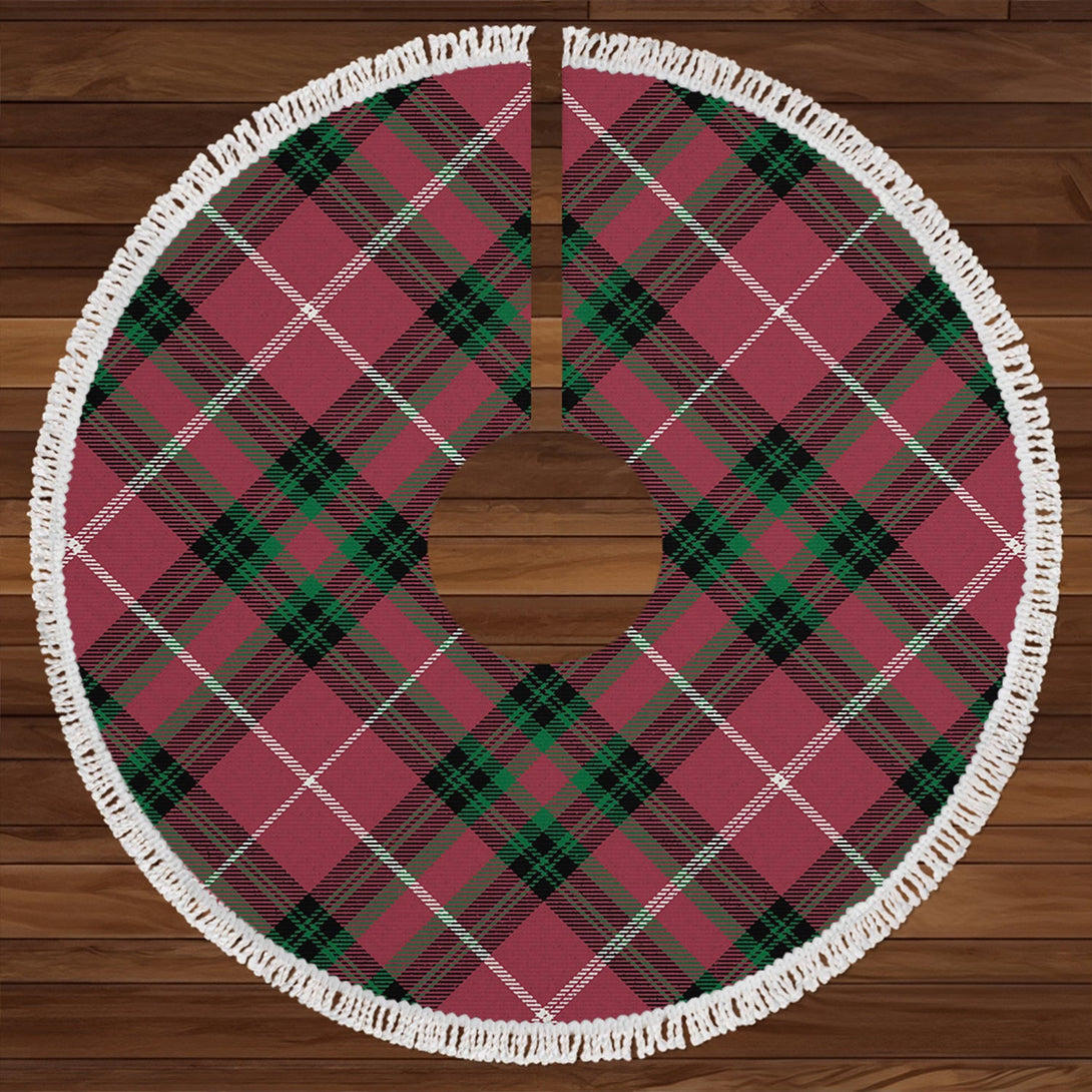 Hunter of Bute (Hunter Maroon) Ancient Clan Badge Tartan Christmas Tree Skirt