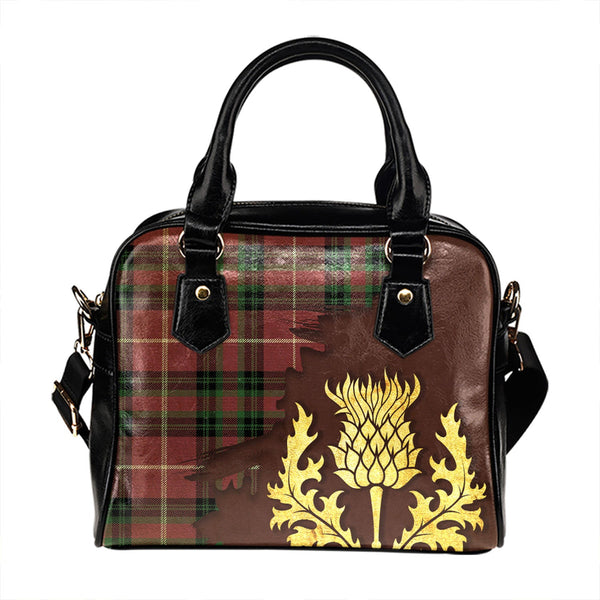 Hunter of Bute (Hunter Maroon) Ancient Tartan Shoulder Handbag Thistle Oldest Style