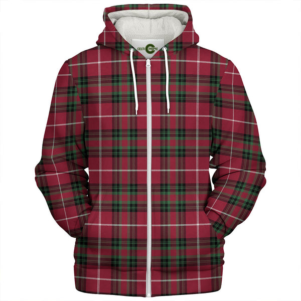 Hunter of Bute (Hunter Maroon) Modern Clan Badge Tartan Sherpa Hoodie