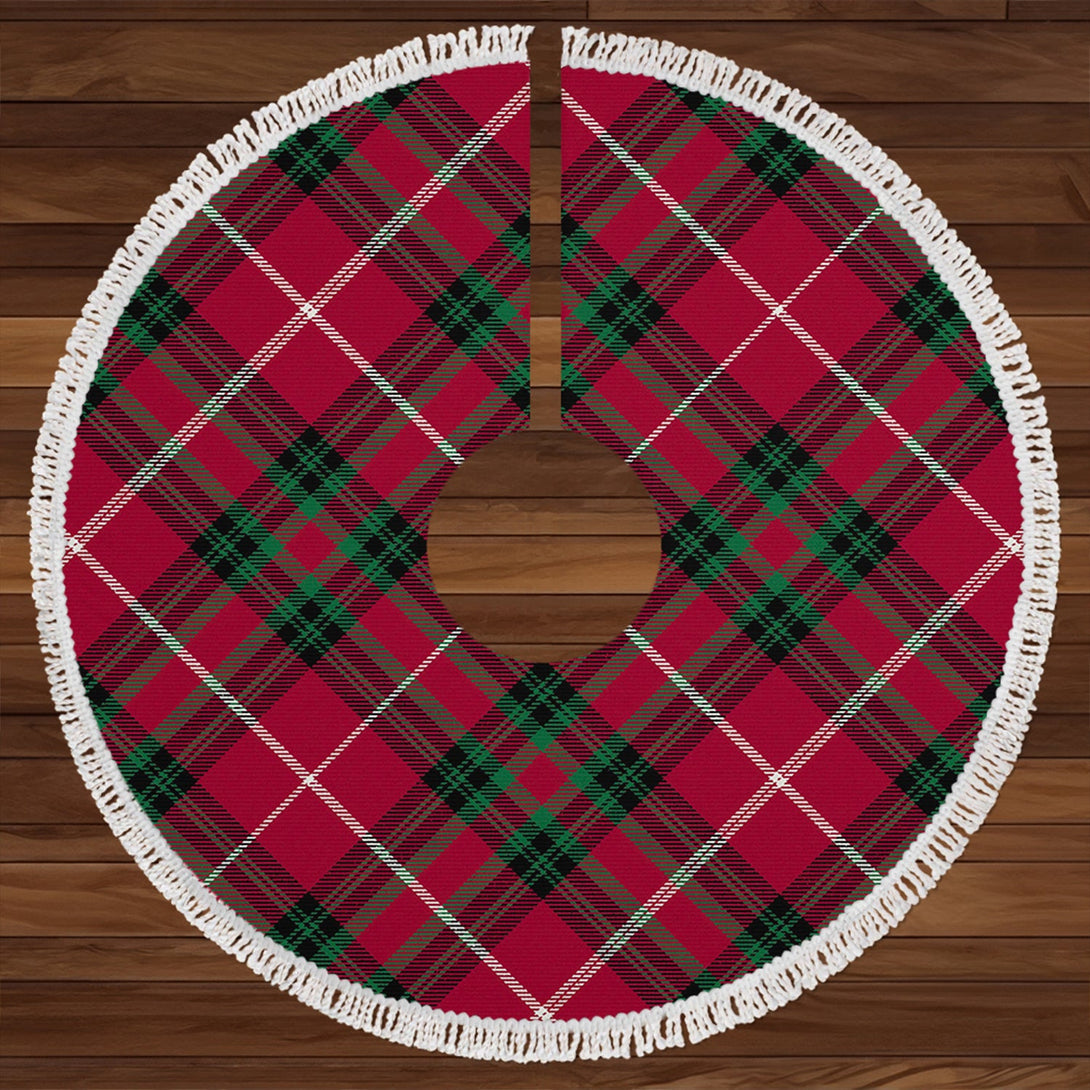 Hunter of Bute (Hunter Maroon) Modern Clan Badge Tartan Christmas Tree Skirt