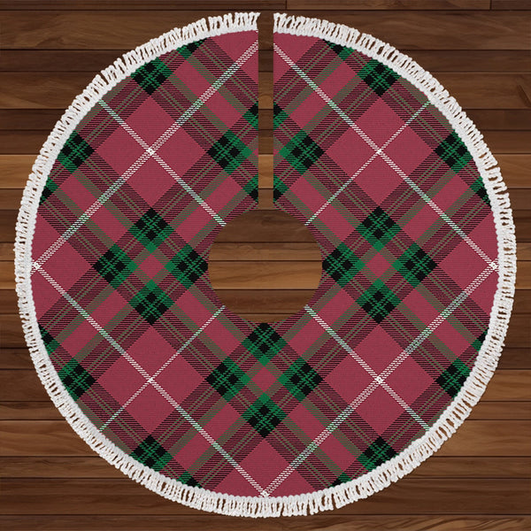 Hunter of Bute (Michael Maroon) Ancient Clan Badge Tartan Christmas Tree Skirt