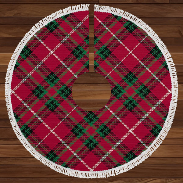 Hunter of Bute (Michael Maroon) Modern Clan Badge Tartan Christmas Tree Skirt