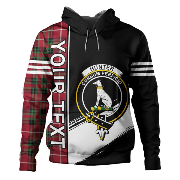 Hunter of Bute (Michael Maroon) Modern Clan Badge Tartan Hoodie Quarter Style Personalized