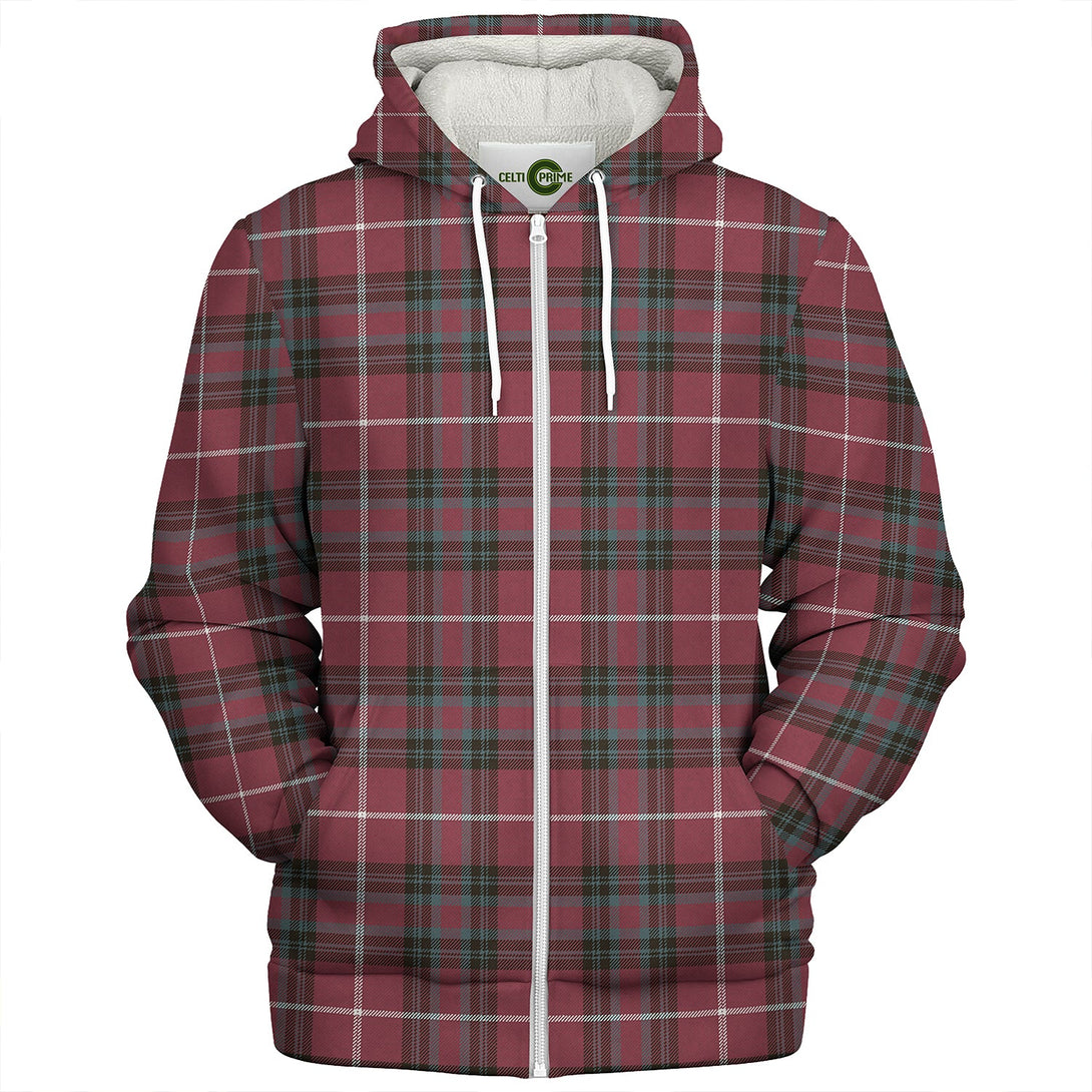 Hunter of Bute (Michael Maroon) Weathered Clan Badge Tartan Sherpa Hoodie