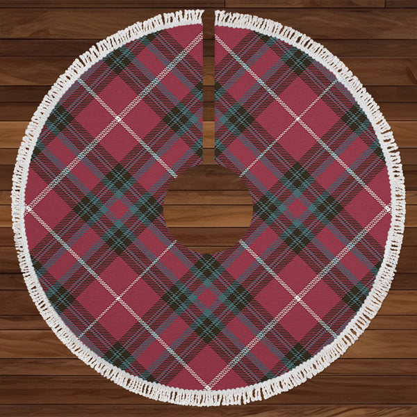 Hunter of Bute (Michael Maroon) Weathered Clan Badge Tartan Christmas Tree Skirt