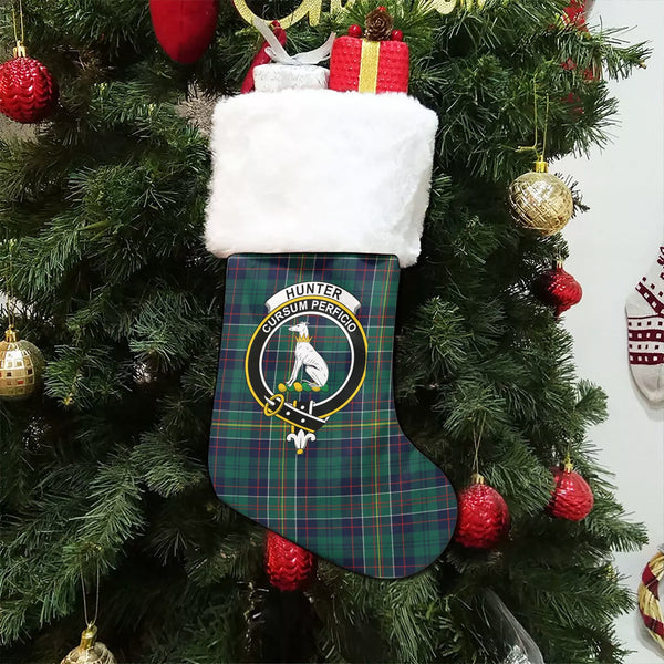 Hunter of Hunterston (Galbraith of Hunterston) Modern Clan Badge Tartan Christmas Stocking