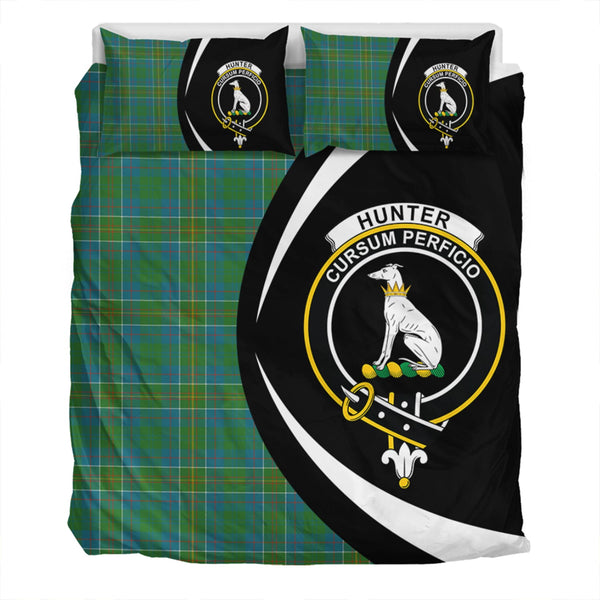 Hunter of Hunterston (Michael of Hunterston) Ancient Clan Badge Tartan Bedding Set Circle Style