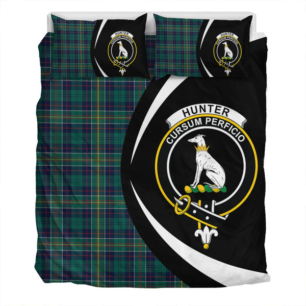 Hunter of Hunterston (Michael of Hunterston) Modern Clan Badge Tartan Bedding Set Circle Style