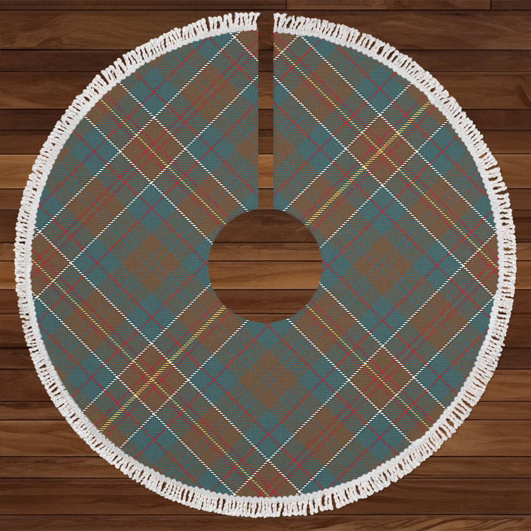 Hunter of Hunterston (Michael of Hunterston) Weathered Clan Badge Tartan Christmas Tree Skirt