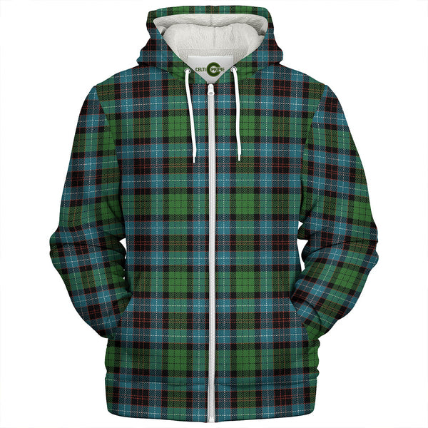 Hunter of Peebleshire Ancient Clan Badge Tartan Sherpa Hoodie