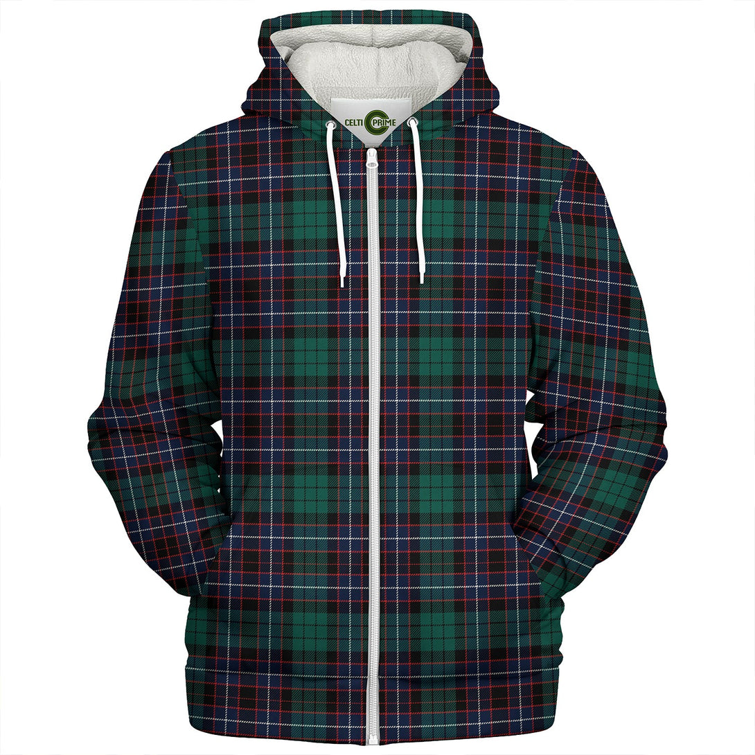 Hunter of Peebleshire Modern Clan Badge Tartan Sherpa Hoodie