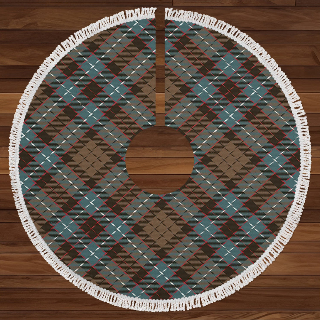 Hunter of Peebleshire Weathered Clan Badge Tartan Christmas Tree Skirt